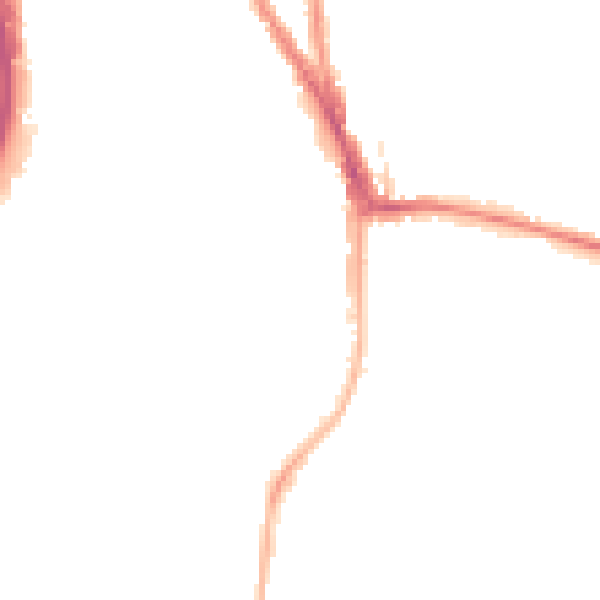 Night-time road noise heatmap for RG2 0DX