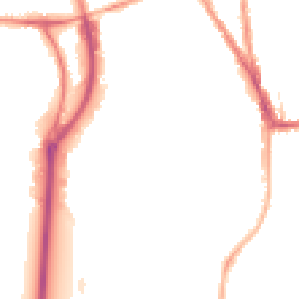 Night-time road noise heatmap for RG2 0EB