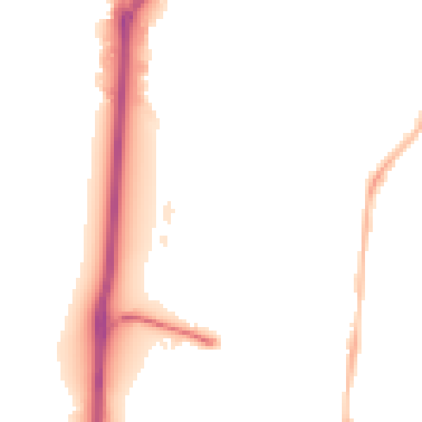 Night-time road noise heatmap for RG2 0EE