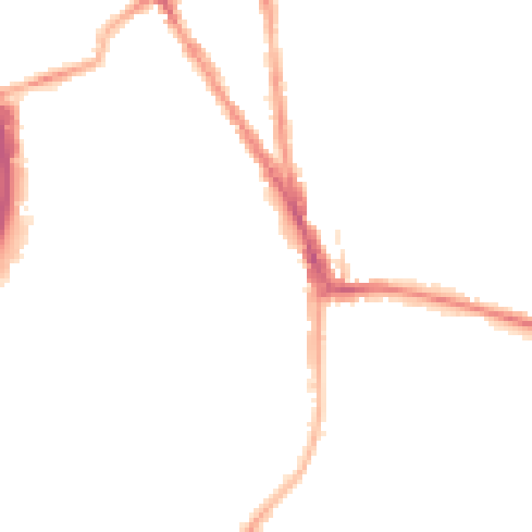 Night-time road noise heatmap for RG2 0EH