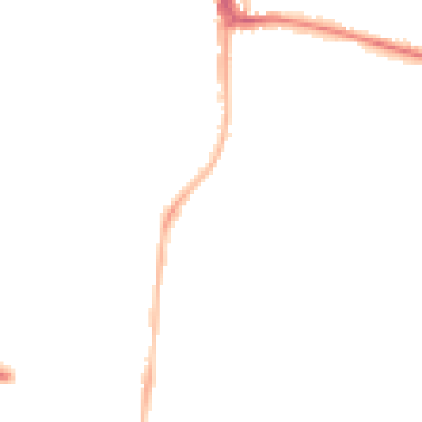 Night-time road noise heatmap for RG2 0EU