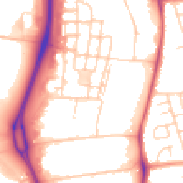 Daytime road noise heatmap for RG2 0GB