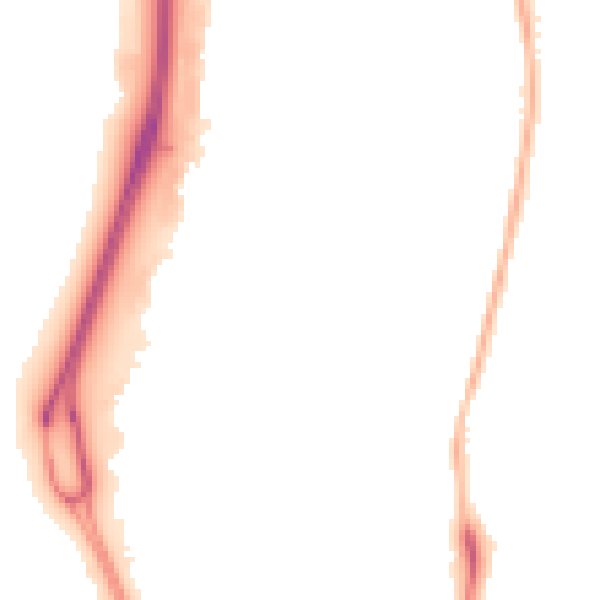 Night-time road noise heatmap for RG2 0GB