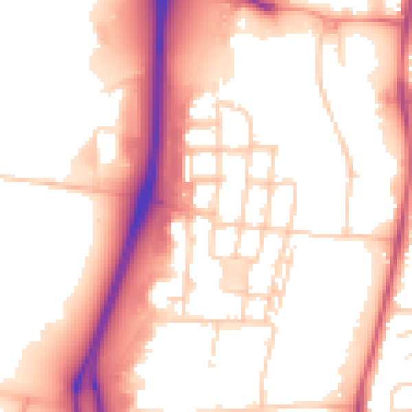Daytime road noise heatmap for RG2 0GS