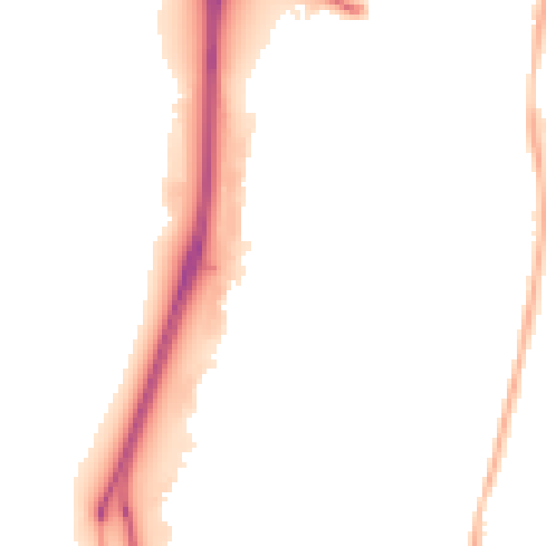 Night-time road noise heatmap for RG2 0GS