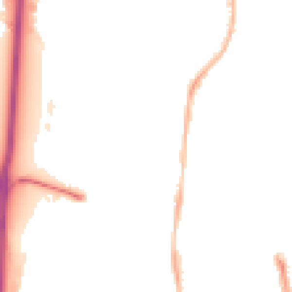 Night-time road noise heatmap for RG2 0LU