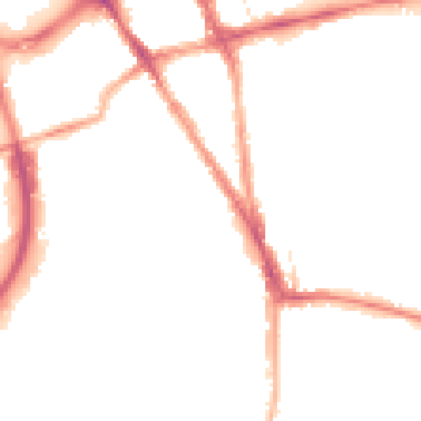 Night-time road noise heatmap for RG2 0WL