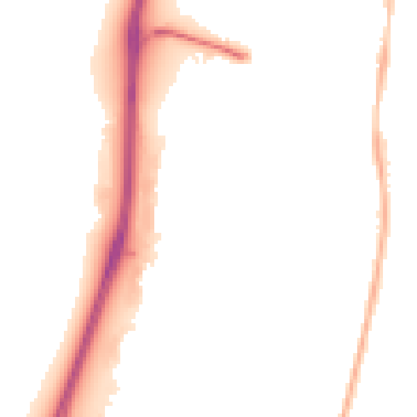 Night-time road noise heatmap for RG2 0WW