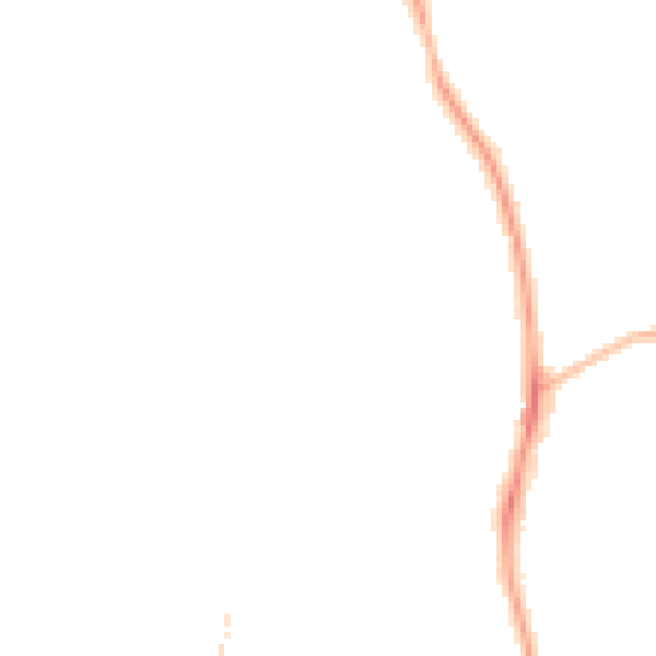 Night-time road noise heatmap for RG2 7NF