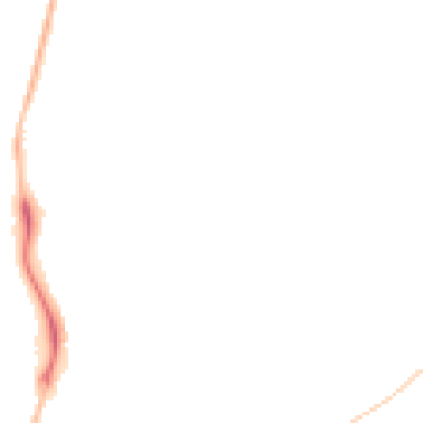 Night-time road noise heatmap for RG2 8BS