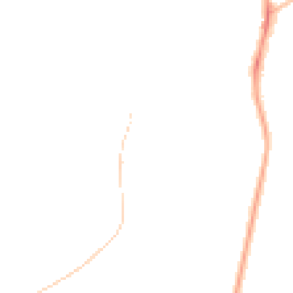 Night-time road noise heatmap for RG2 8HN