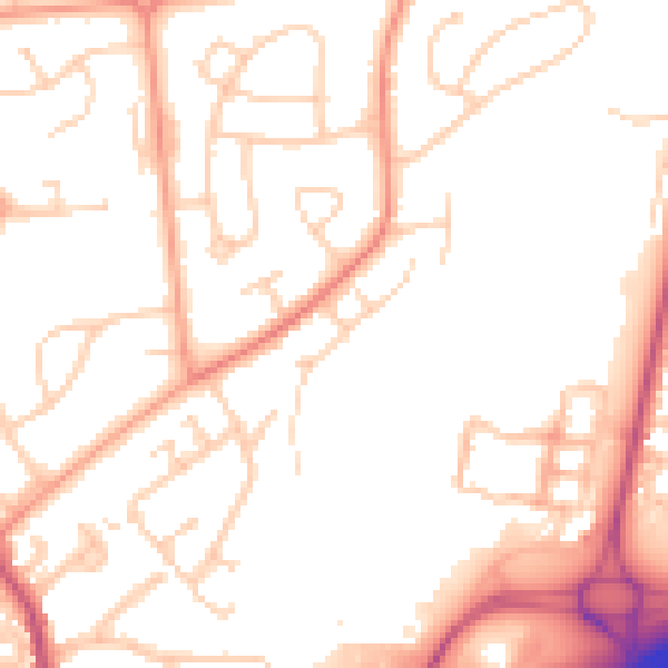 Daytime road noise heatmap for RG2 8JT