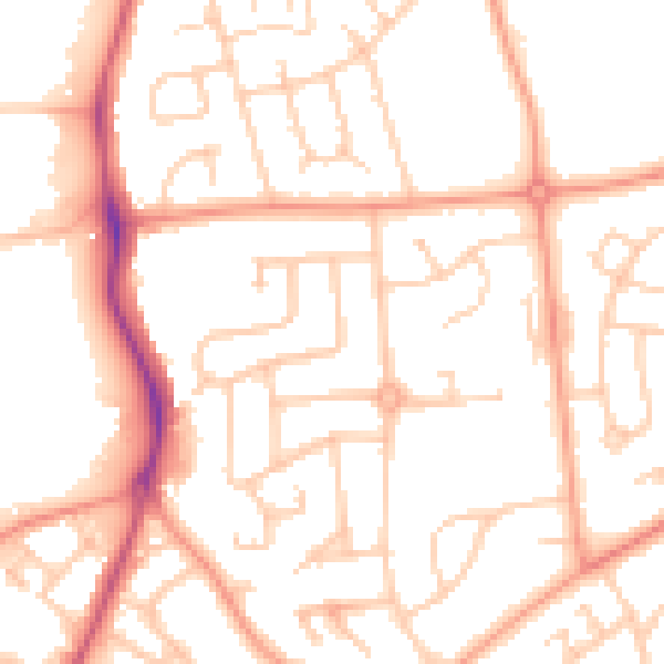 Daytime road noise heatmap for RG2 8SL