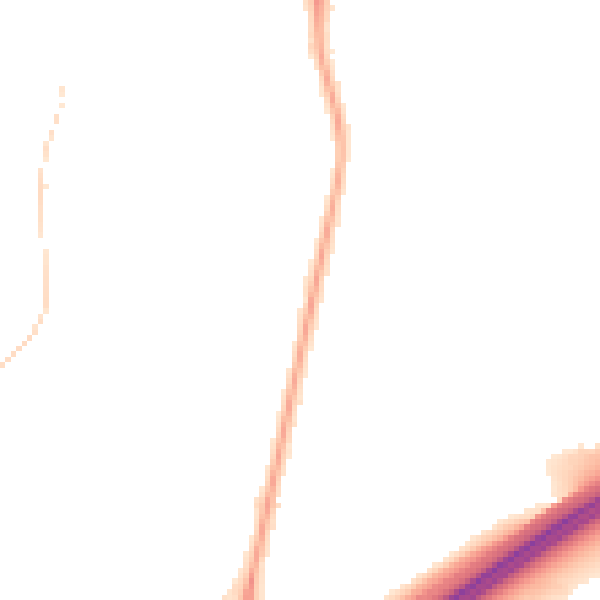 Night-time road noise heatmap for RG2 9AY