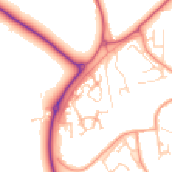 Daytime road noise heatmap for RG2 9FH