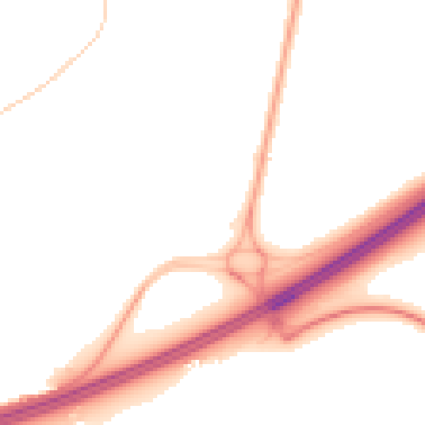 Night-time road noise heatmap for RG2 9FJ
