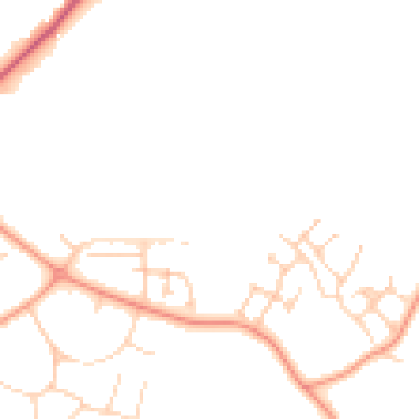 Daytime road noise heatmap for RG2 9GE