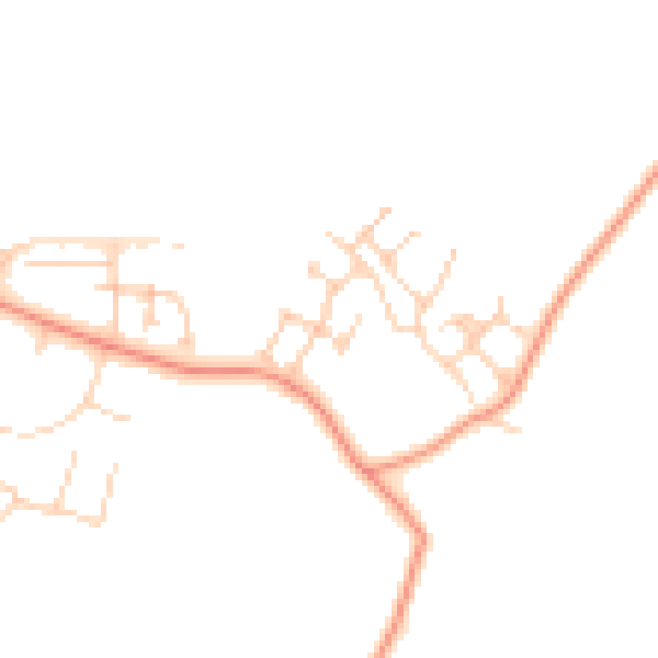 Daytime road noise heatmap for RG2 9GJ
