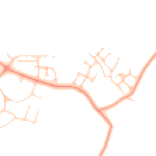 Daytime road noise heatmap for RG2 9GL