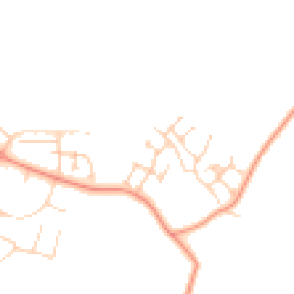 Daytime road noise heatmap for RG2 9GP