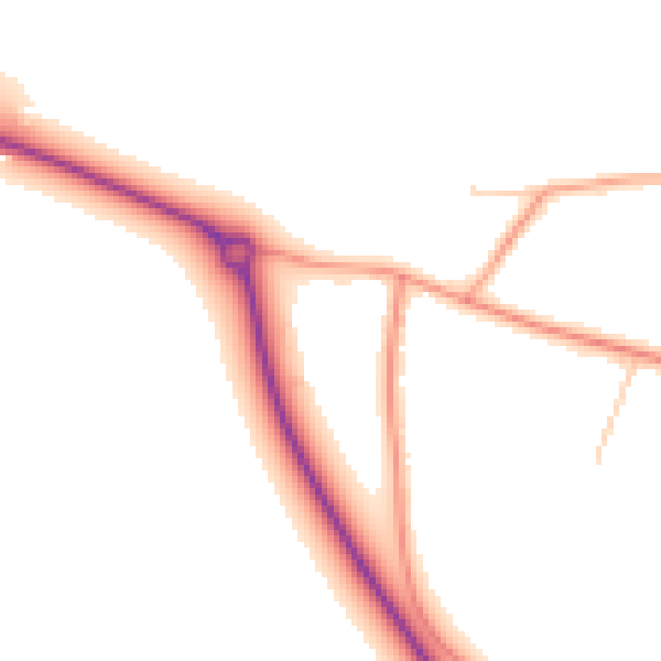 Daytime road noise heatmap for RG2 9HT