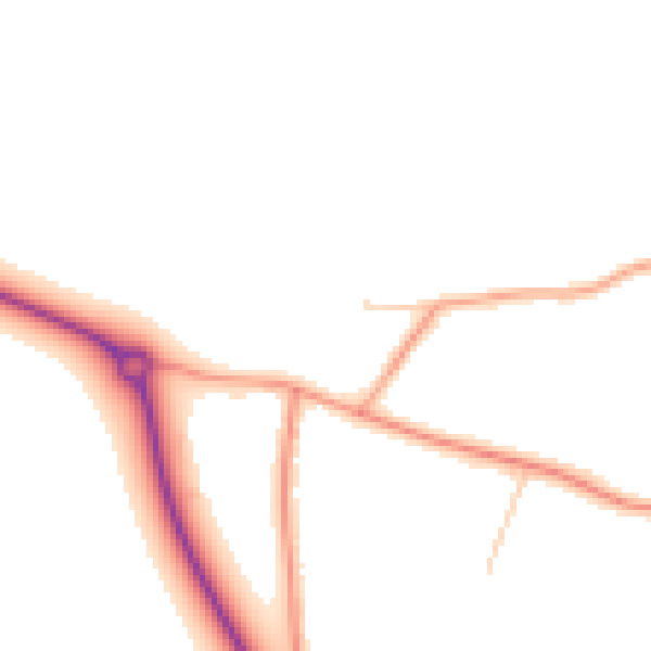 Daytime road noise heatmap for RG2 9HW