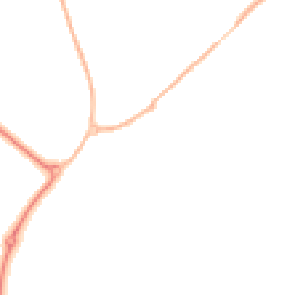 Night-time road noise heatmap for RG2 9LP