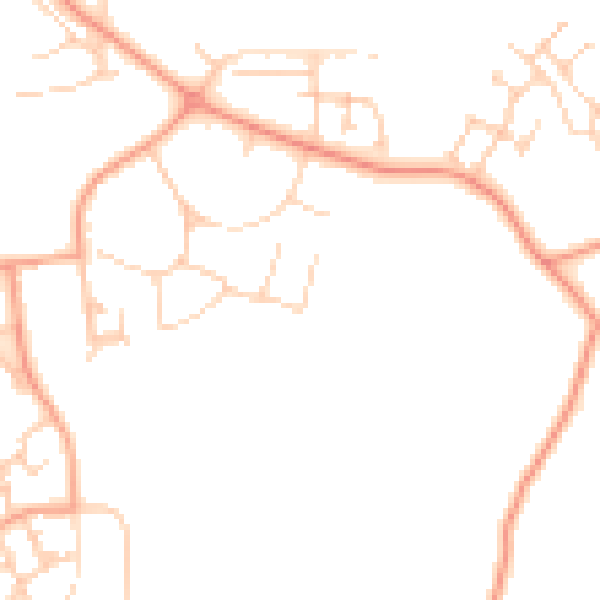 Daytime road noise heatmap for RG2 9NP