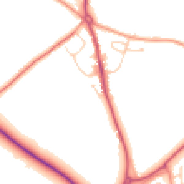 Daytime road noise heatmap for RG2 9QH