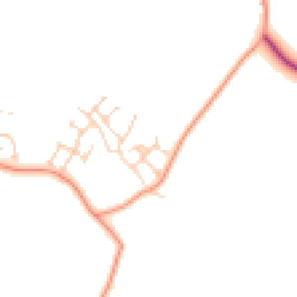 Daytime road noise heatmap for RG2 9TB