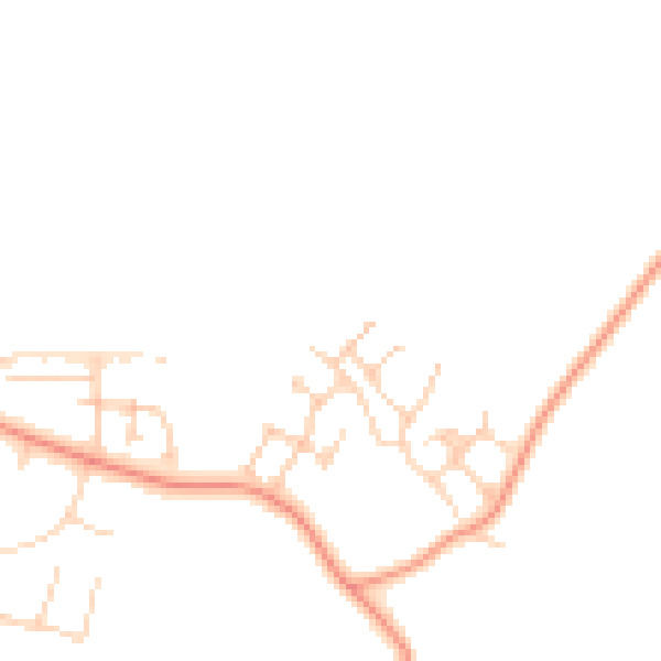 Daytime road noise heatmap for RG2 9TG