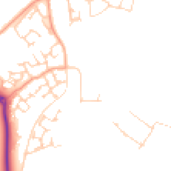 Daytime road noise heatmap for RG2 9ZF