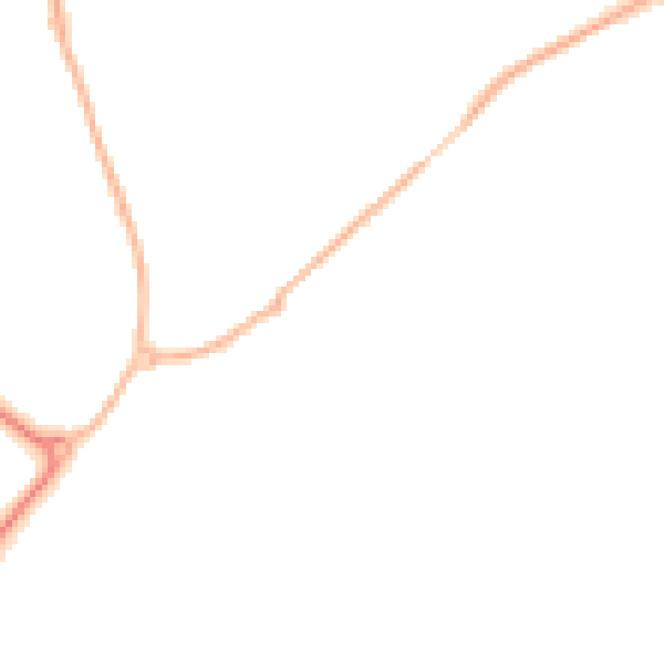 Night-time road noise heatmap for RG2 9ZS