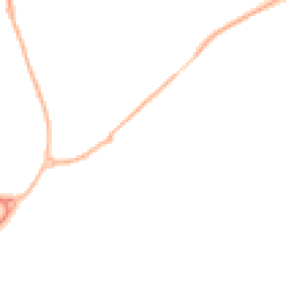 Night-time road noise heatmap for RG2 9ZW