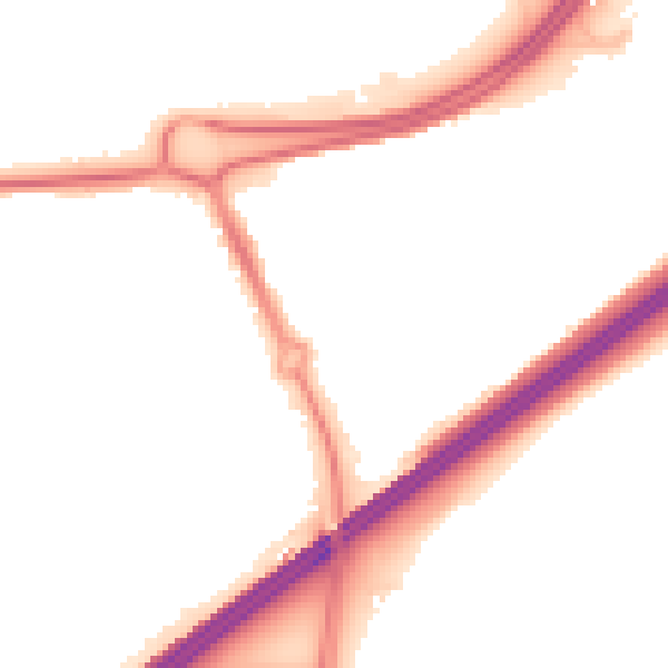 Night-time road noise heatmap for RG21 3BB