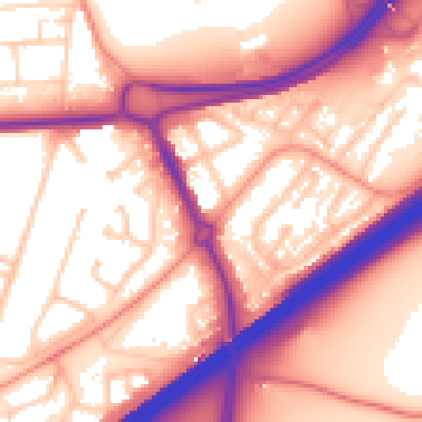 Daytime road noise heatmap for RG21 3BH