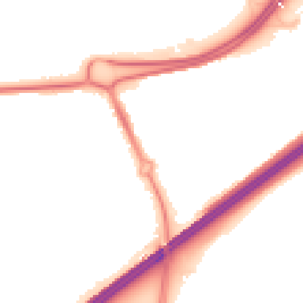 Night-time road noise heatmap for RG21 3BH