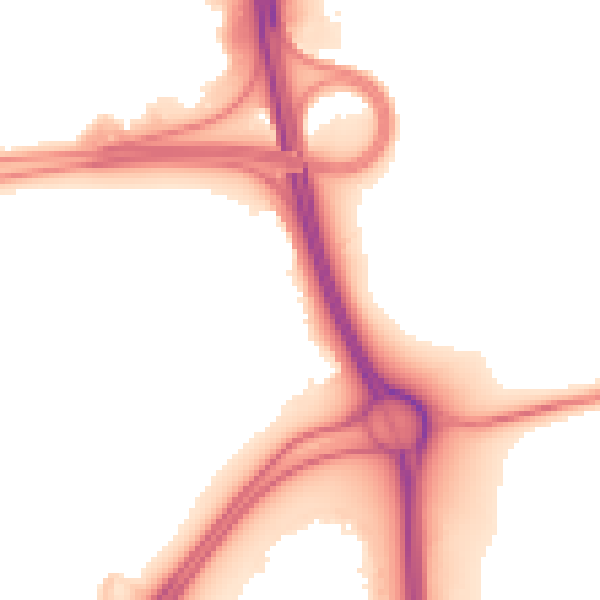 Night-time road noise heatmap for RG21 4PD