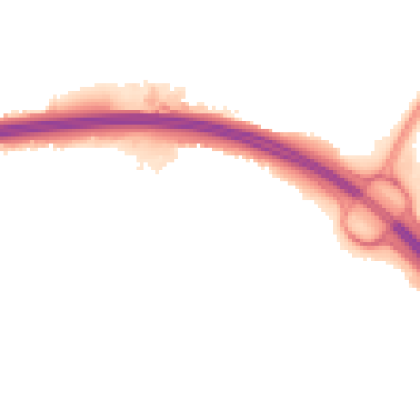 Night-time road noise heatmap for RG21 5QD