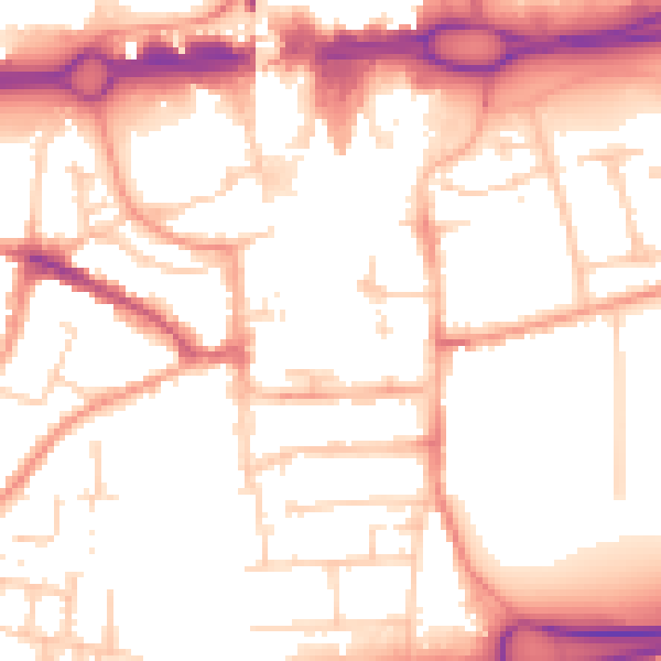 Daytime road noise heatmap for RG21 7QA