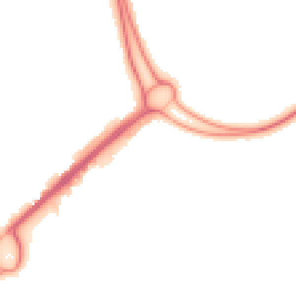 Night-time road noise heatmap for RG22 4AD