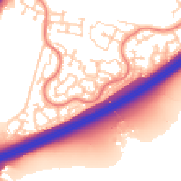 Daytime road noise heatmap for RG22 4AJ