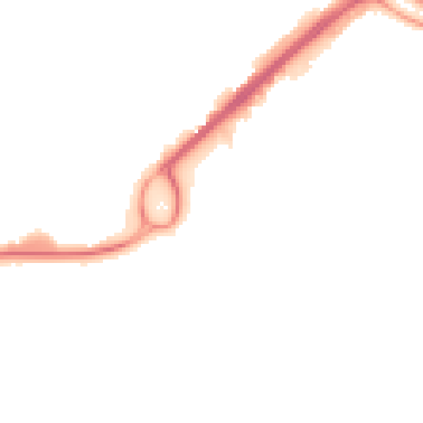 Night-time road noise heatmap for RG22 4BE