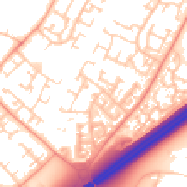 Daytime road noise heatmap for RG22 4BP