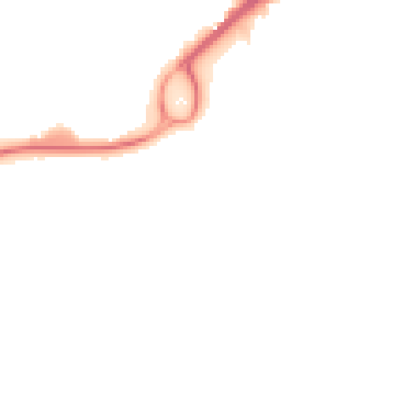 Night-time road noise heatmap for RG22 4BQ