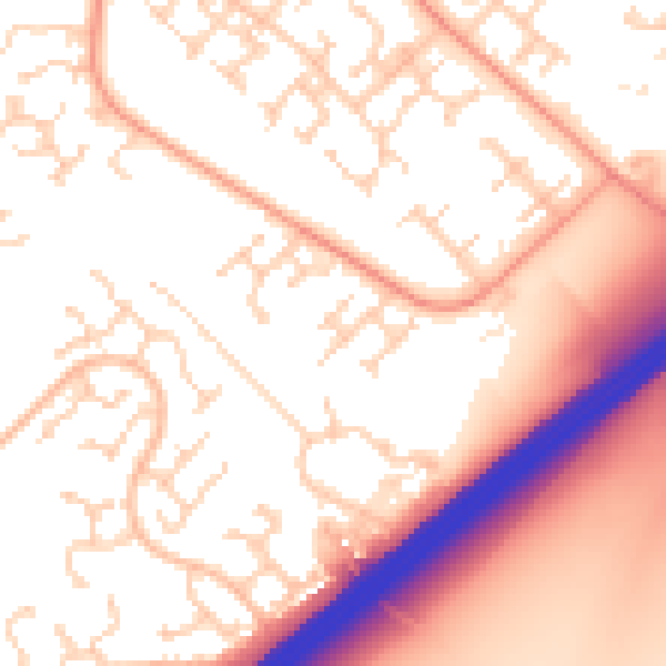 Daytime road noise heatmap for RG22 4BZ
