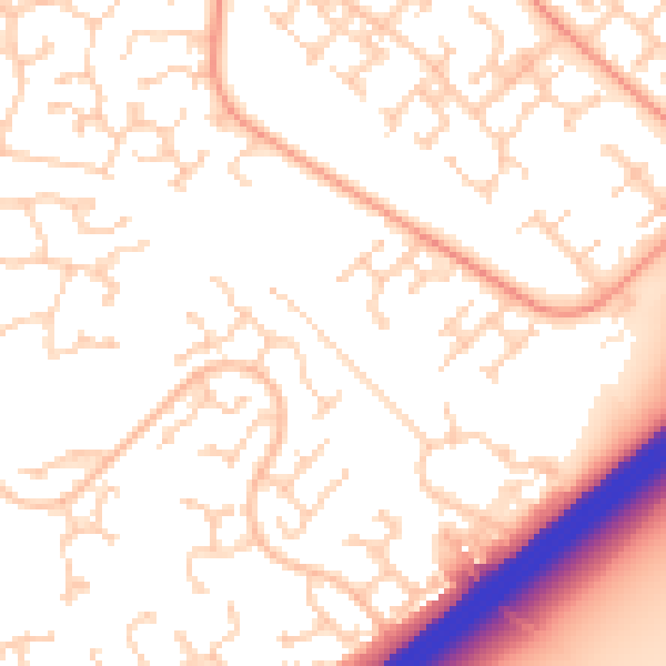 Daytime road noise heatmap for RG22 4DB