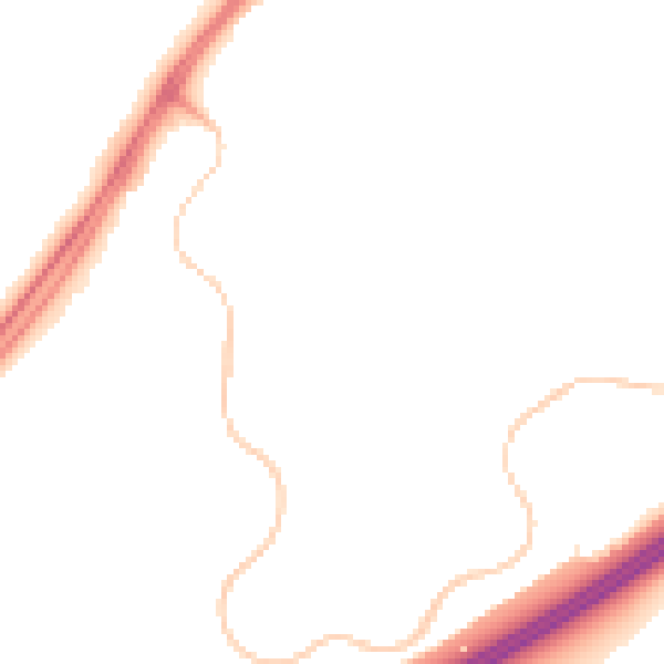 Night-time road noise heatmap for RG22 4DG