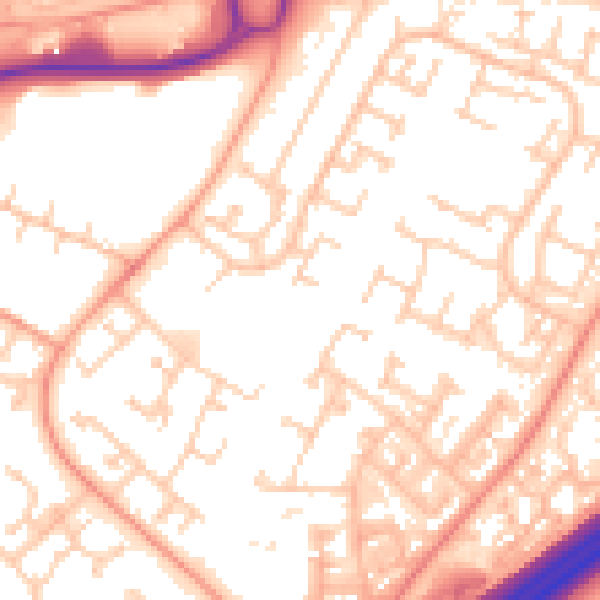 Daytime road noise heatmap for RG22 4DW