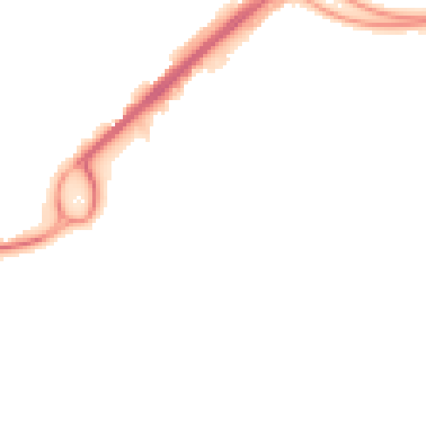 Night-time road noise heatmap for RG22 4EJ